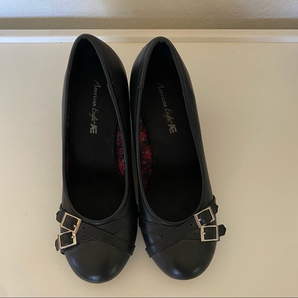 American Eagle, Black, Wedge, Size 5 - Picture 6 of 10